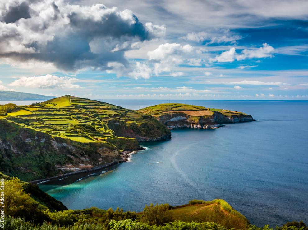Sao Miguel Island and Atlantic ocean from Azores, Portugal © Evgeni / Adobe Stock