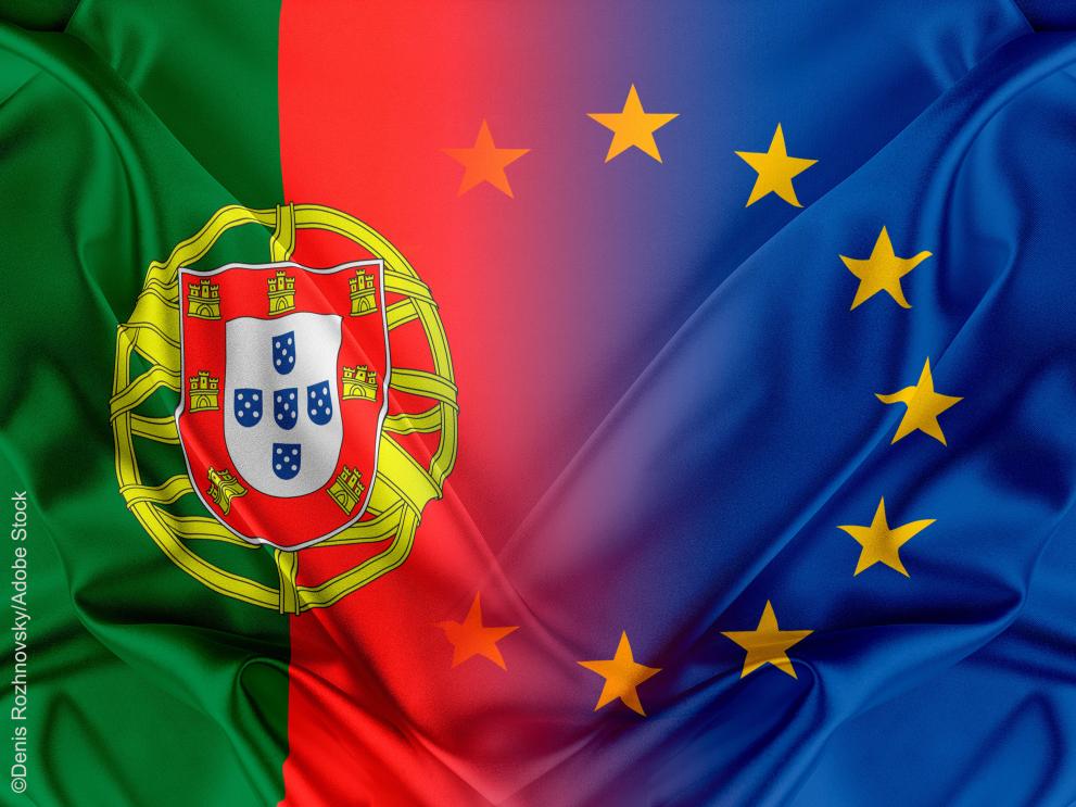 EU and Portugal flags ©Denis Rozhnovsky/Adobe Stock