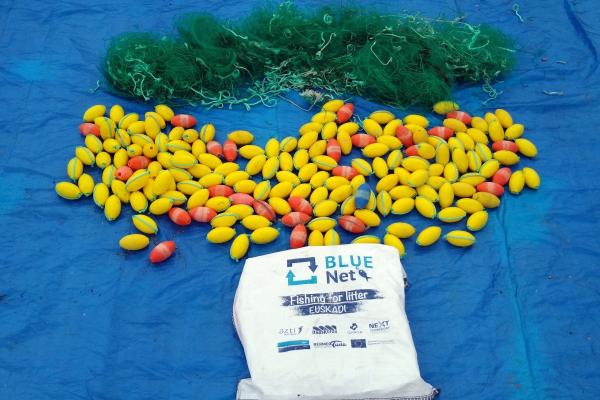 Marine litter collected with BLUENET’s Fishing for Litter initiative ©BLUENET